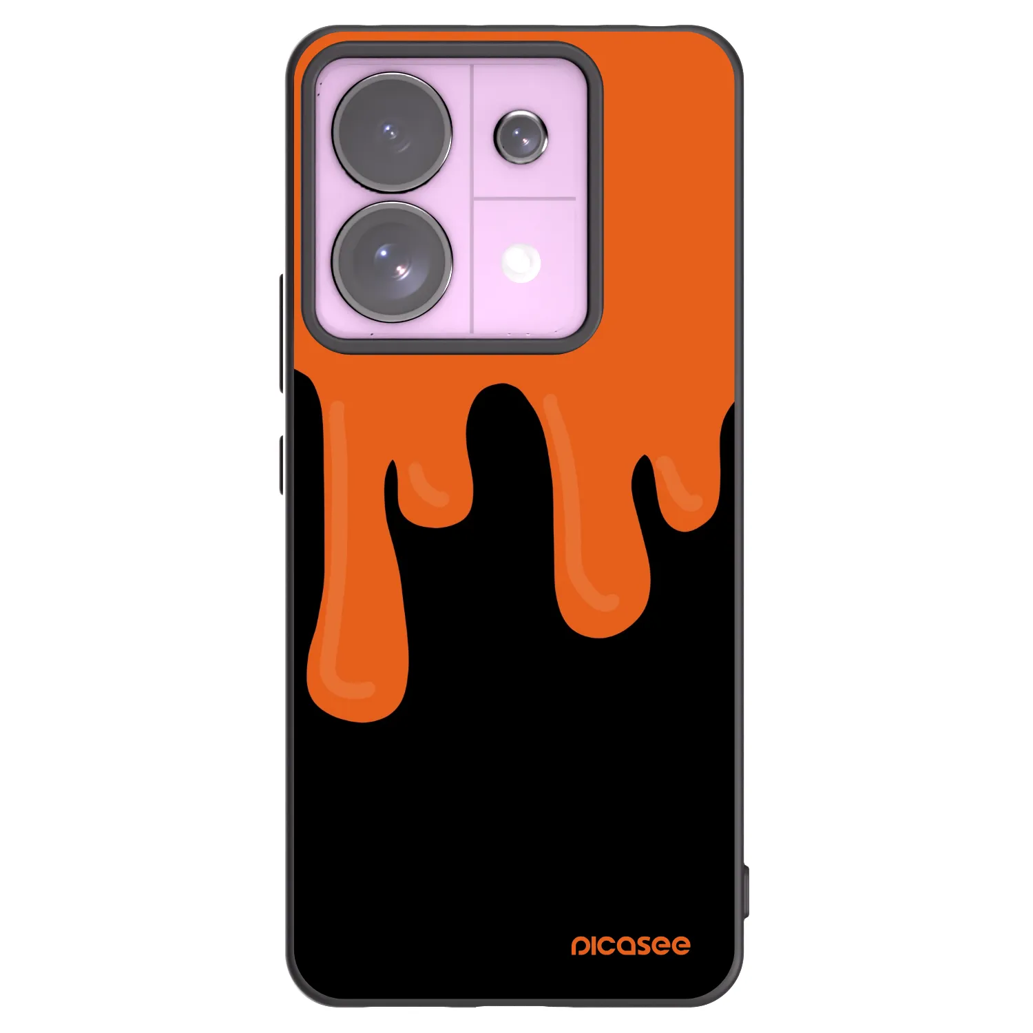Picasee silikónový čierny obal pre Xiaomi Redmi Note 13 Pro 5G - Orange spooky
