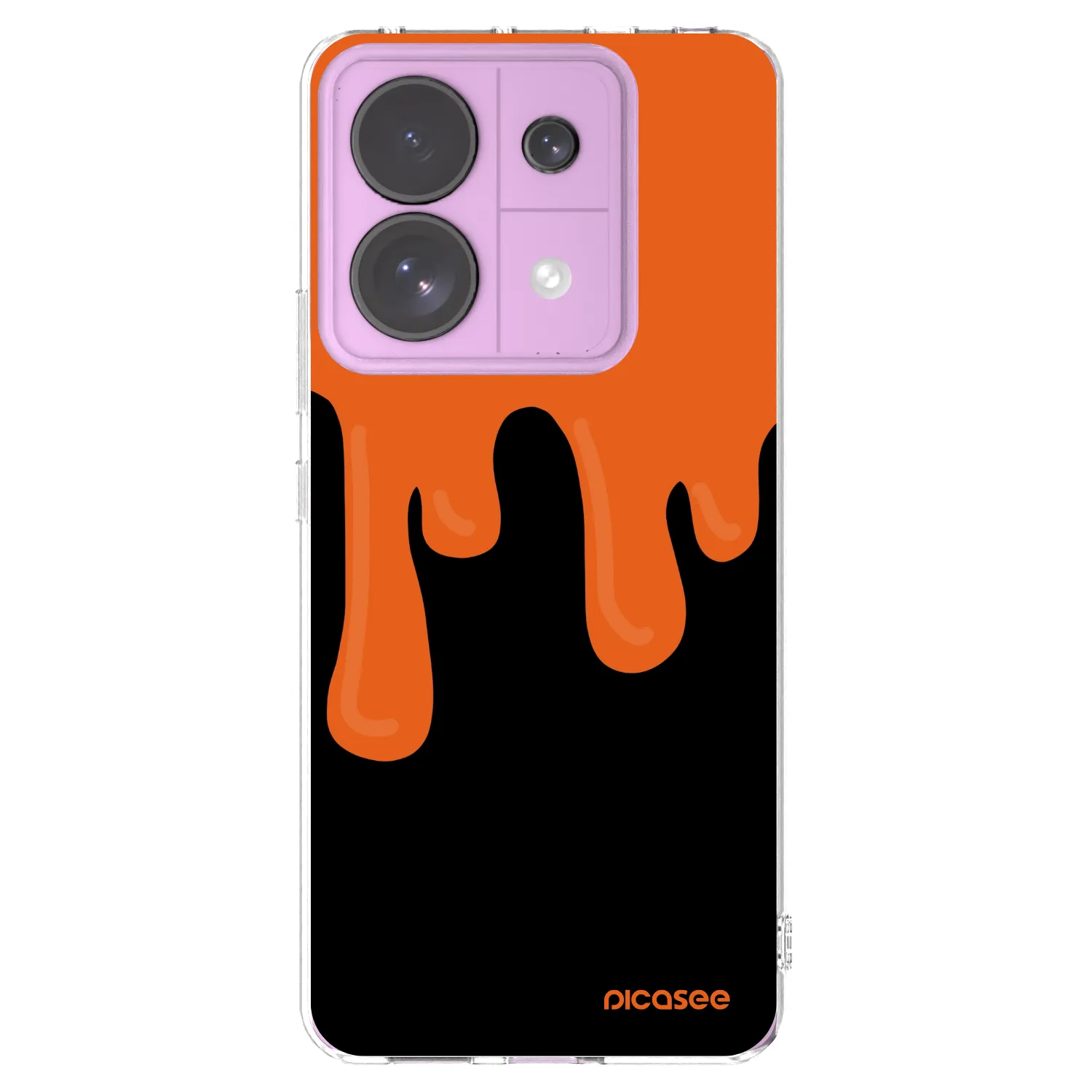 Picasee silikónový prehľadný obal pre Xiaomi Redmi Note 13 Pro 5G - Orange spooky