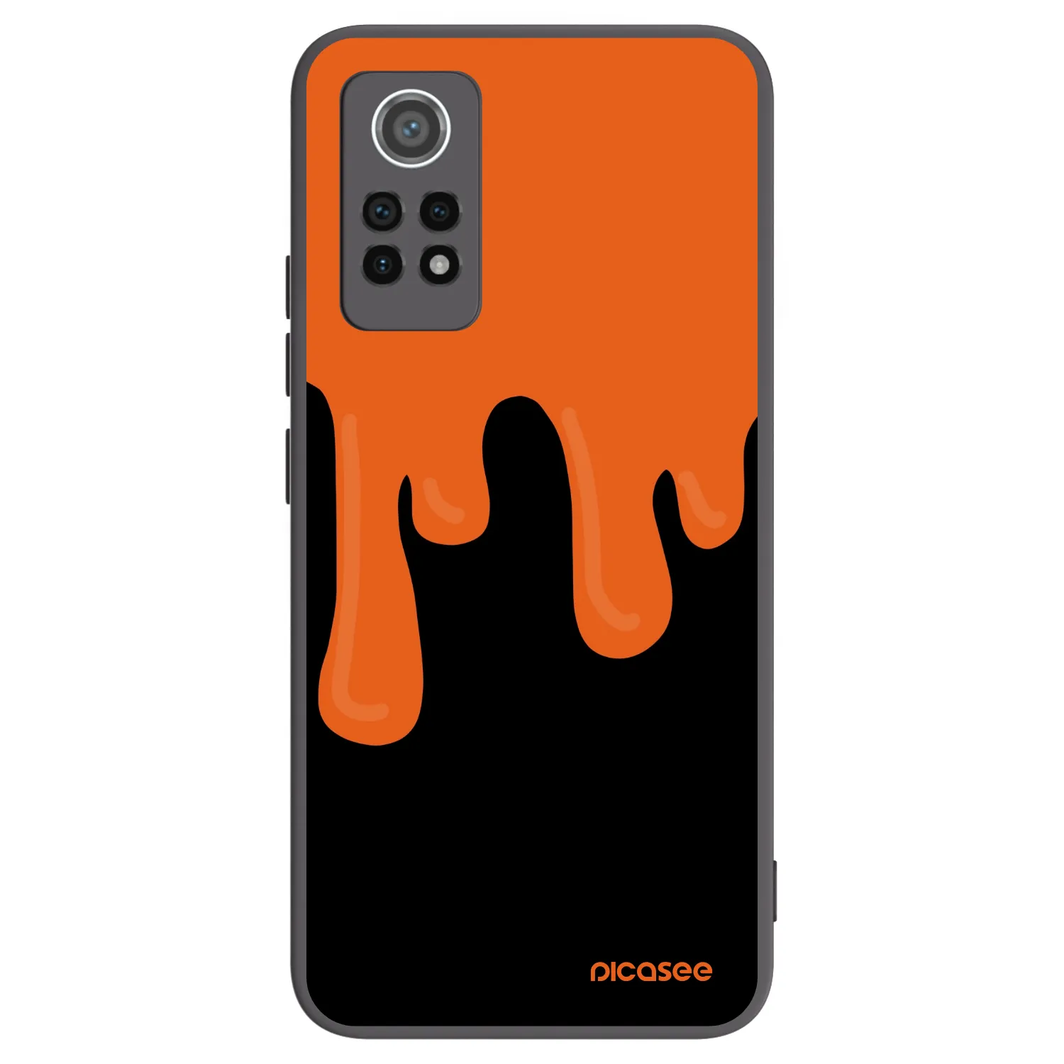 Picasee silikónový čierny obal pre Xiaomi Redmi Note 12 Pro 4G - Orange spooky