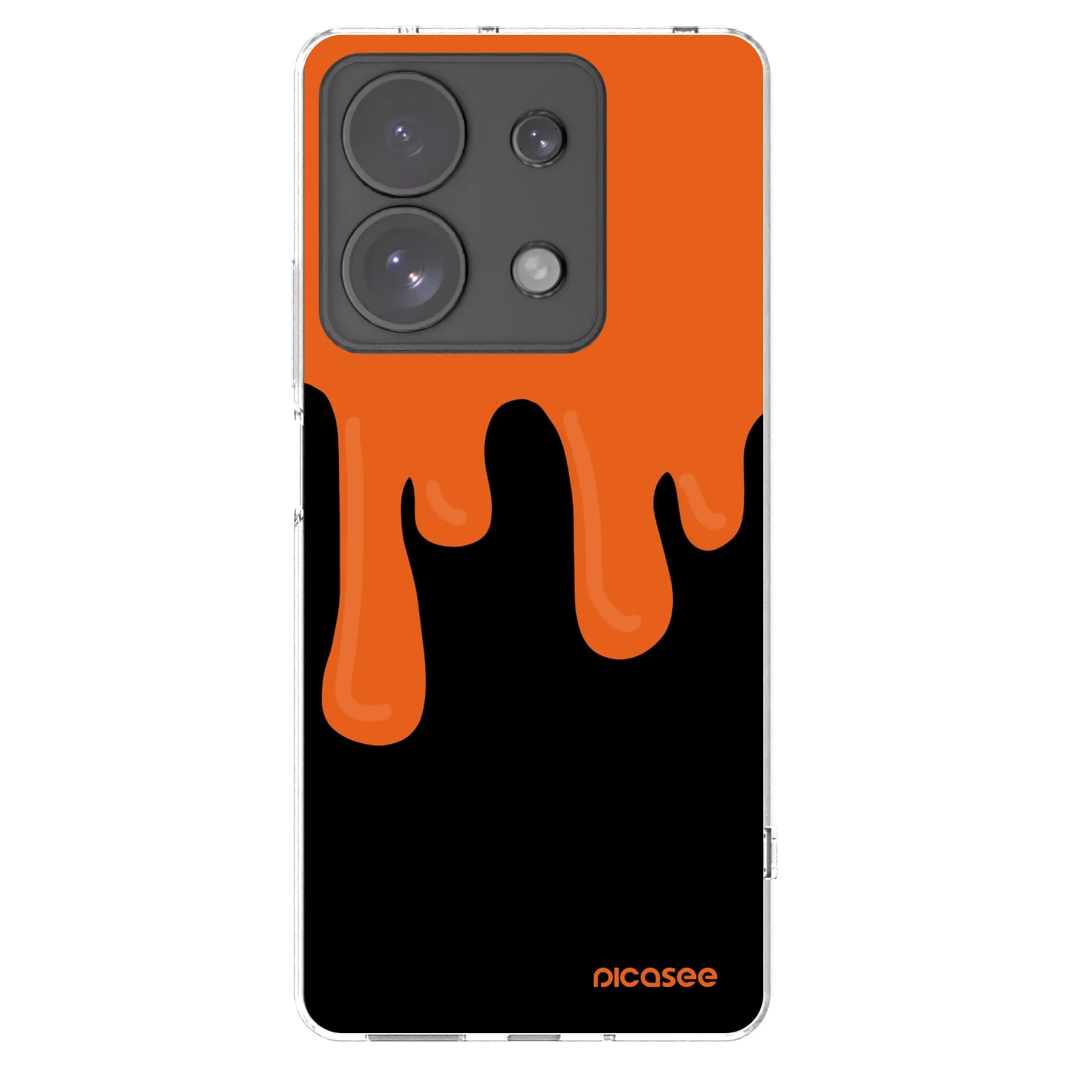 Picasee silikónový prehľadný obal pre Xiaomi Redmi Note 13 Pro 4G - Orange spooky