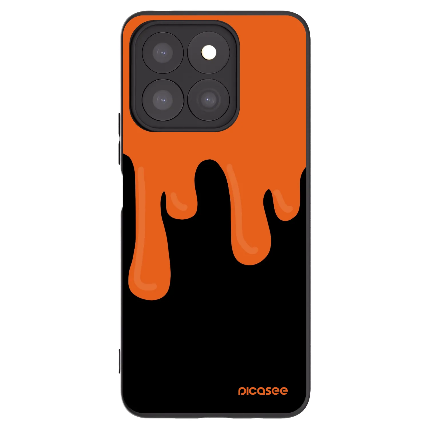 Picasee silikónový čierny obal pre Honor X8b - Orange spooky