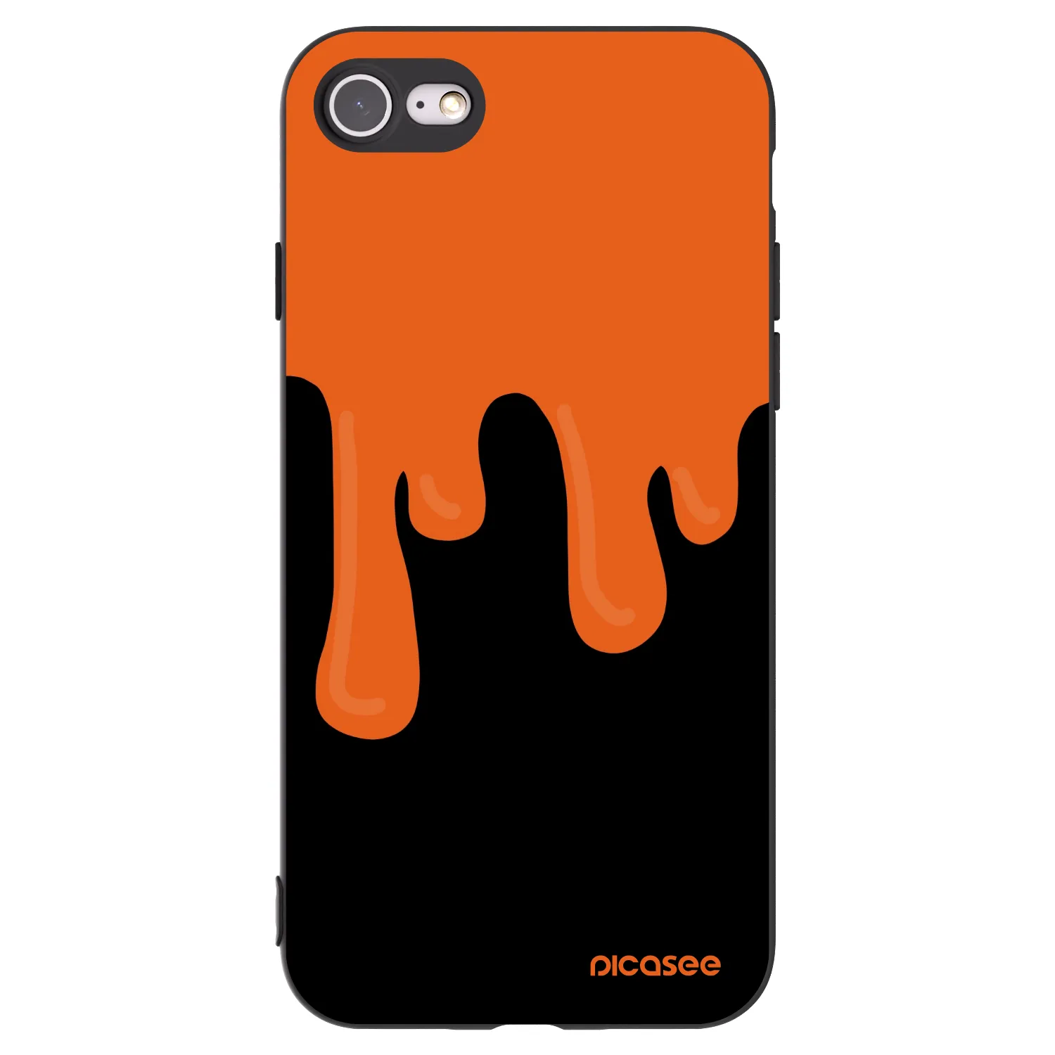 Picasee silikónový čierny obal pre Apple iPhone 8 - Orange spooky