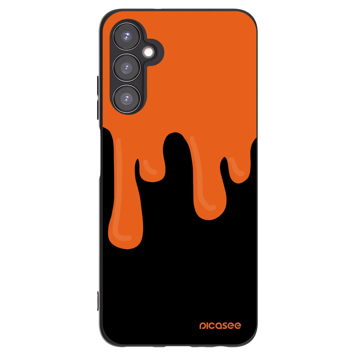 Picasee silikónový čierny obal pre Samsung Galaxy A05s A057G - Orange spooky