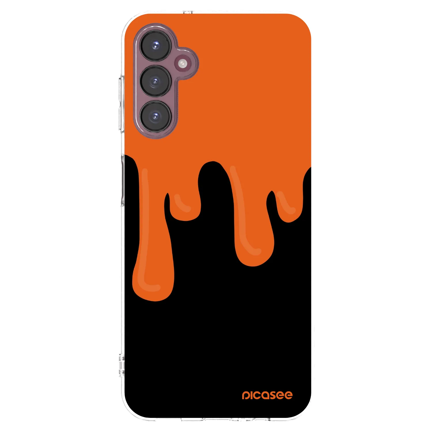 Picasee silikónový prehľadný obal pre Samsung Galaxy A05s A057G - Orange spooky