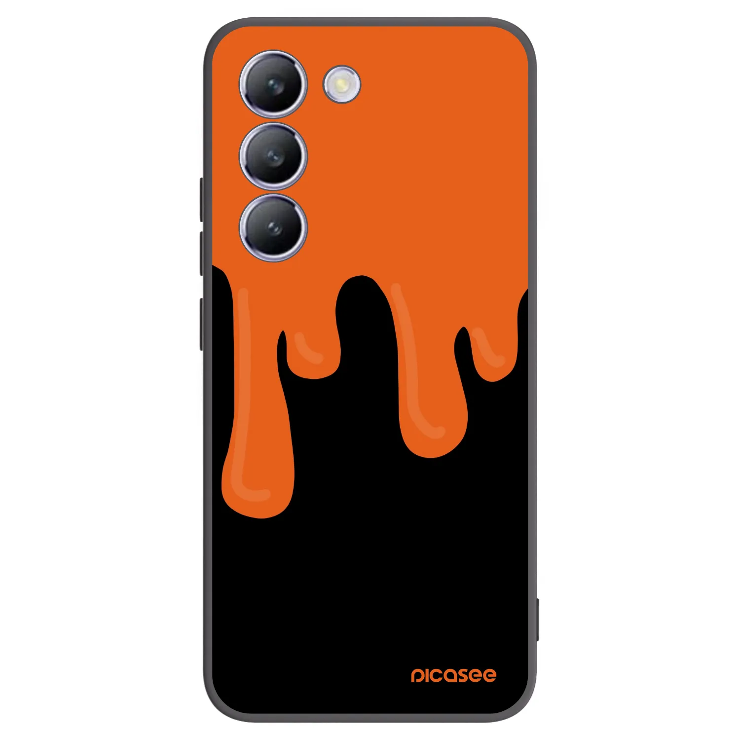 Picasee silikónový čierny obal pre Vivo V40 SE 5G - Orange spooky