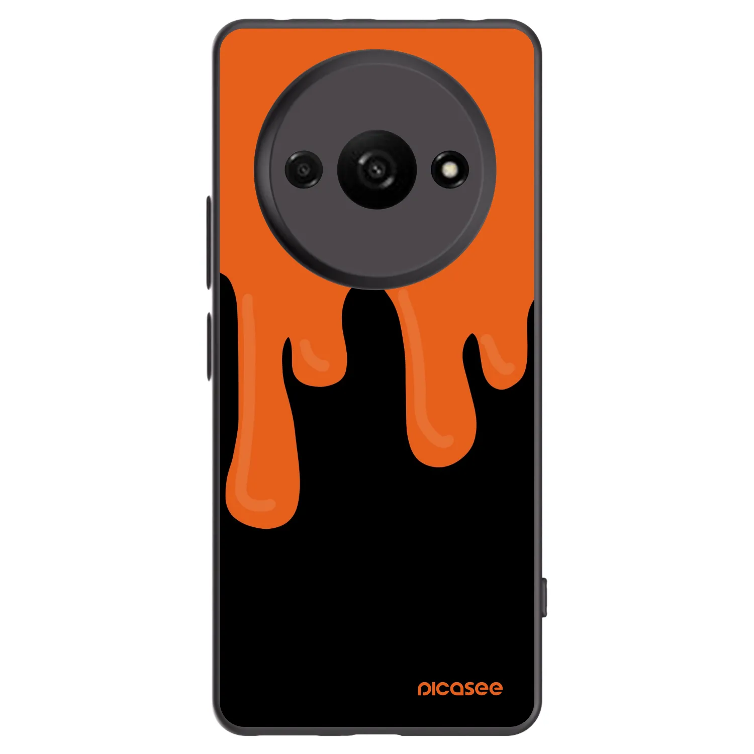 Picasee silikónový čierny obal pre Xiaomi Redmi A3 - Orange spooky