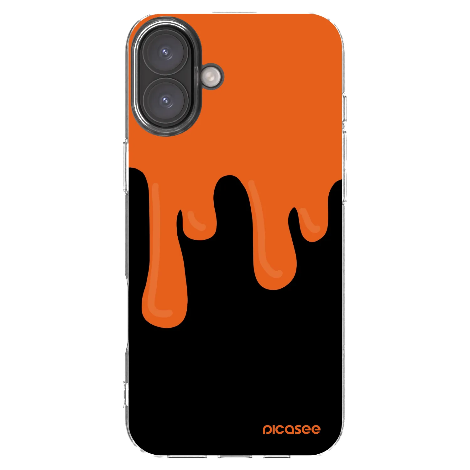 Picasee silikónový prehľadný obal pre Apple iPhone 16 Plus - Orange spooky