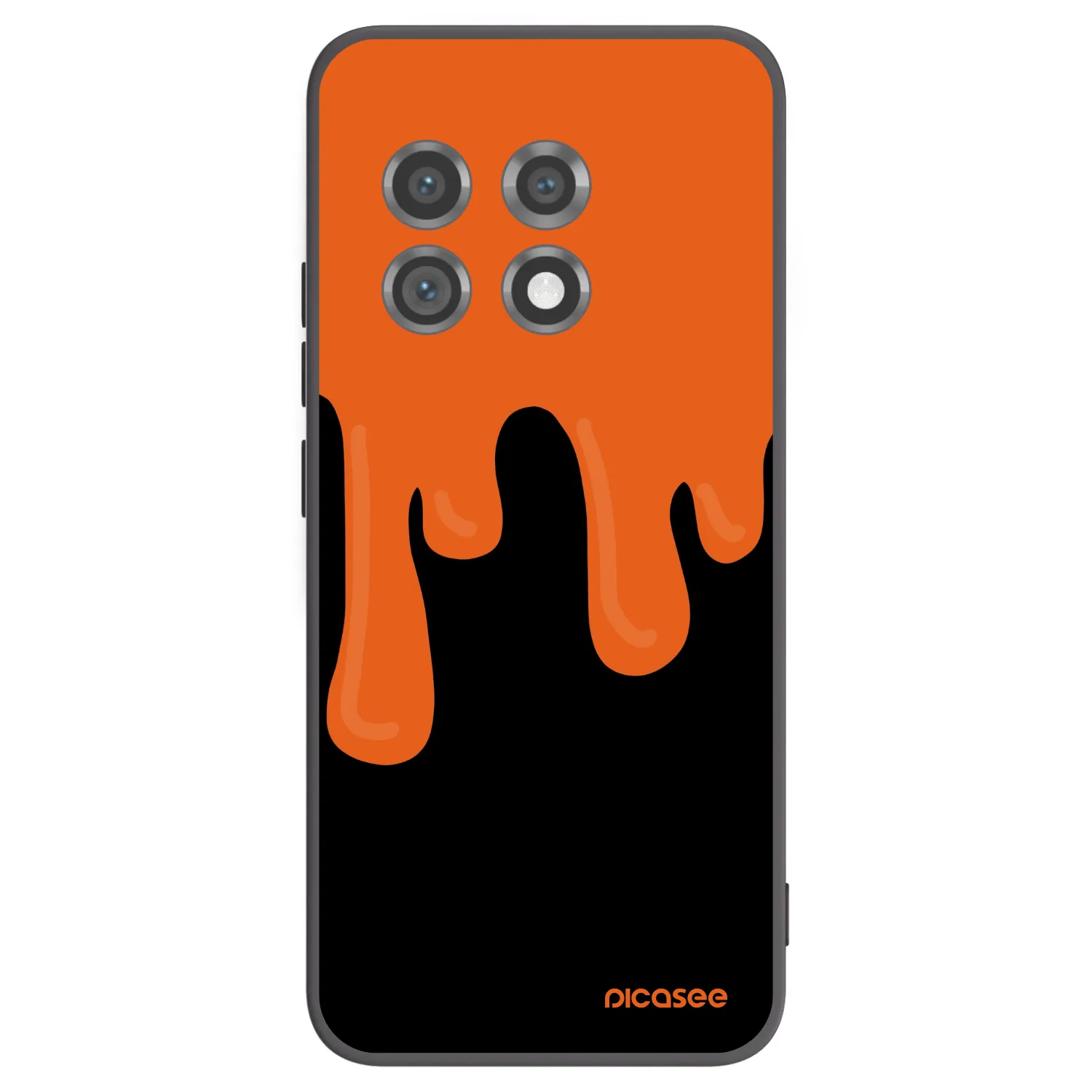 Picasee silikónový čierny obal pre OnePlus 11 5G - Orange spooky