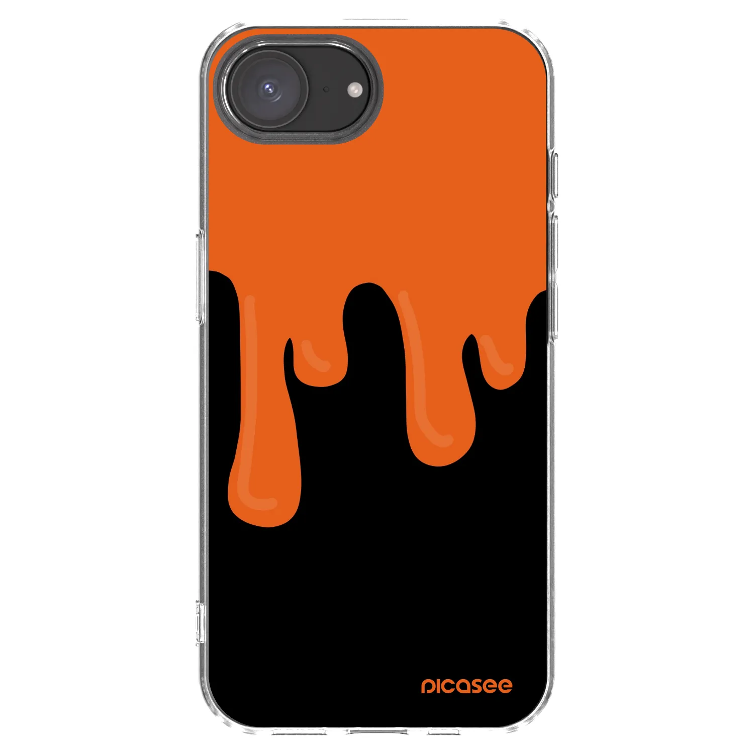 Picasee silikónový prehľadný obal pre Apple iPhone 16e - Orange spooky