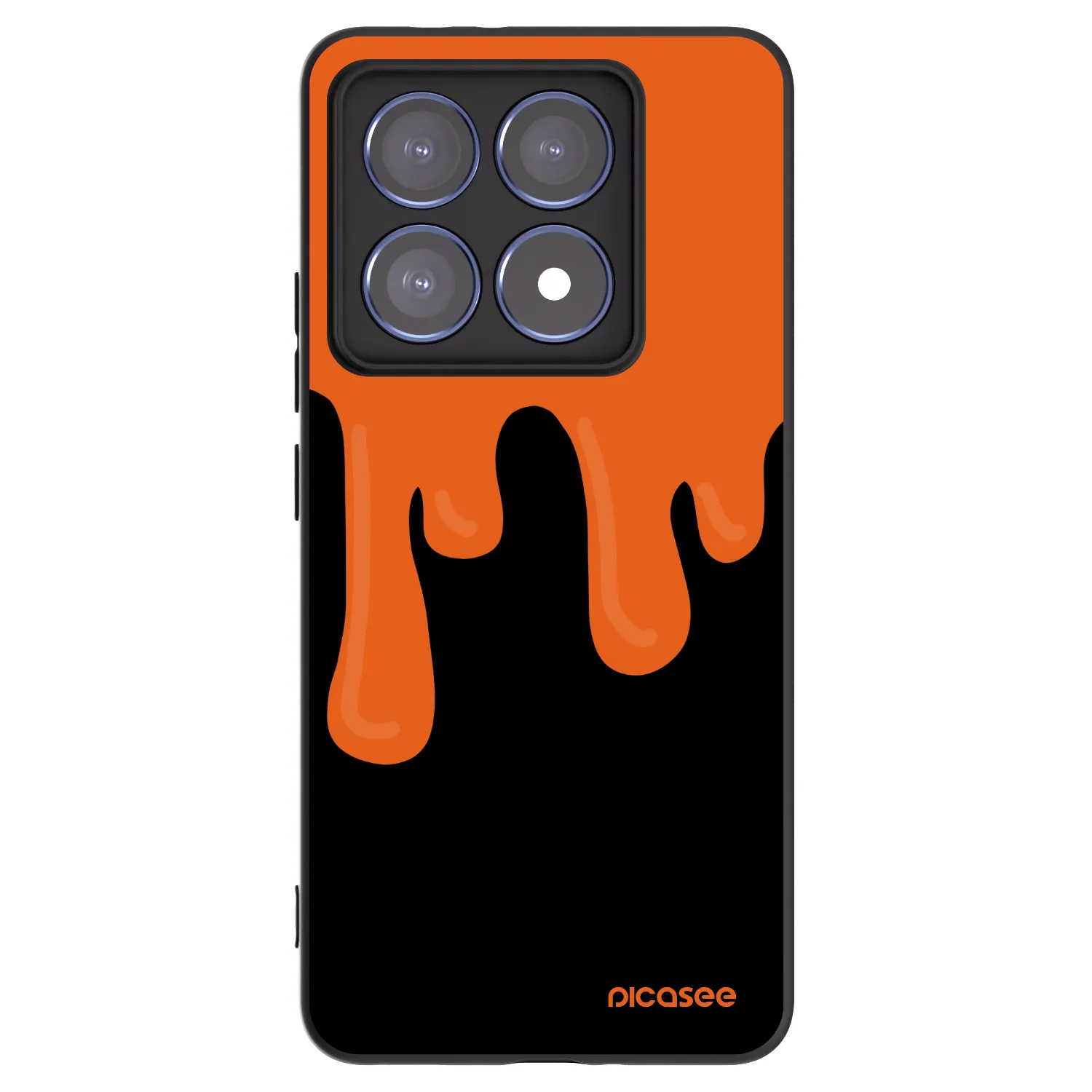 Picasee silikónový čierny obal pre Xiaomi 14T Pro - Orange spooky