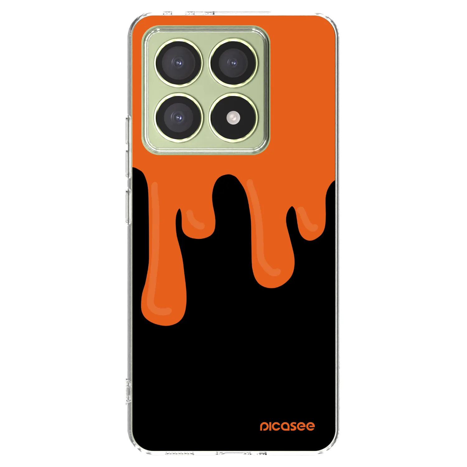 Picasee silikónový prehľadný obal pre Xiaomi 14T - Orange spooky