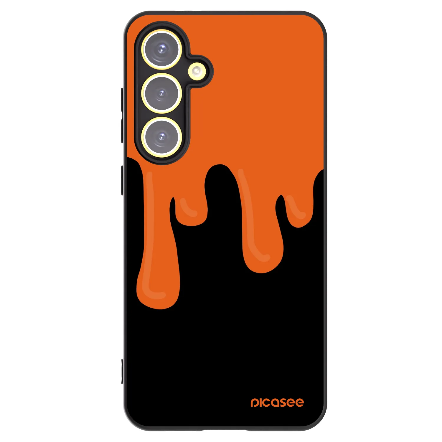 Picasee silikónový čierny obal pre Samsung Galaxy S24 FE S721B - Orange spooky