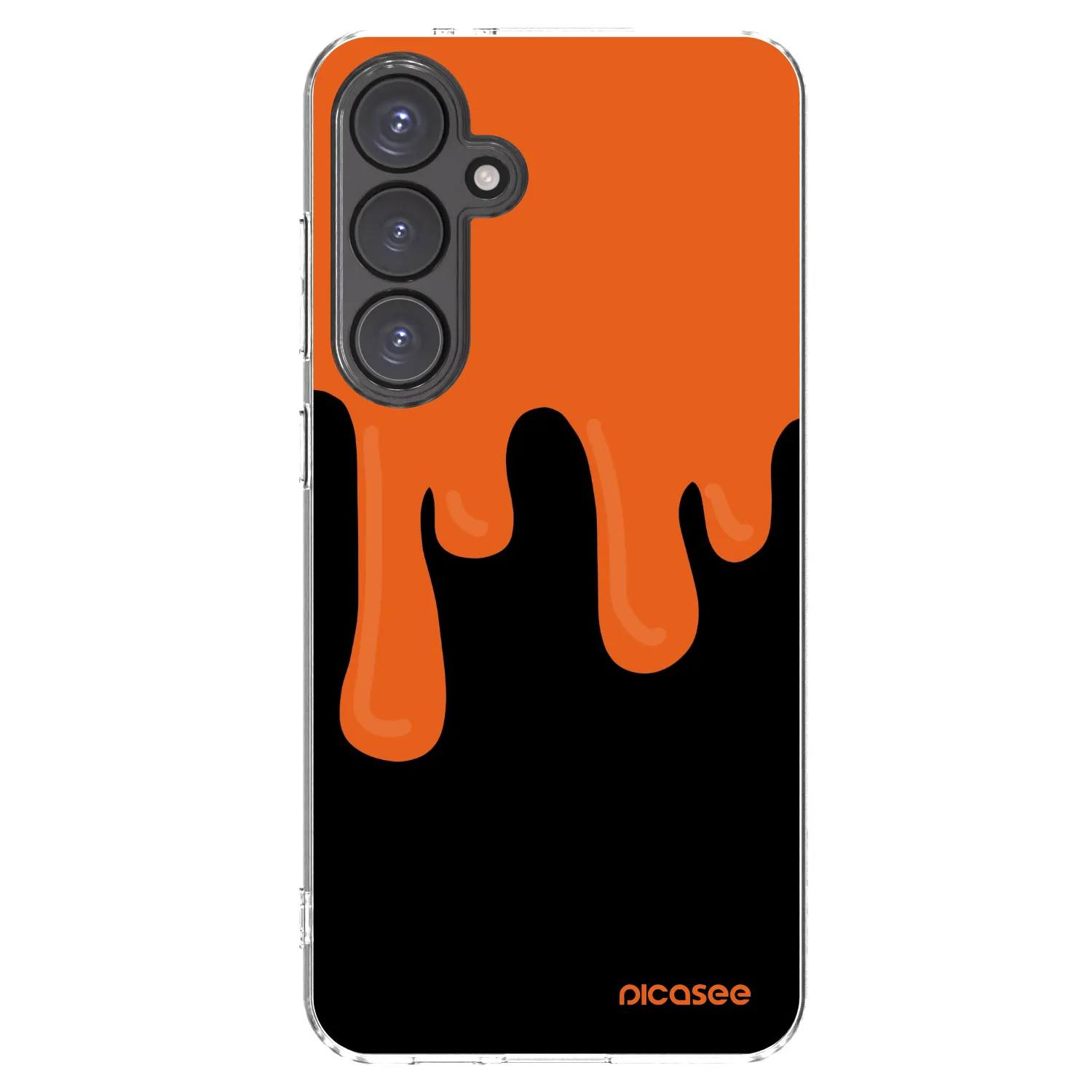 Picasee silikónový prehľadný obal pre Samsung Galaxy S24 FE S721B - Orange spooky
