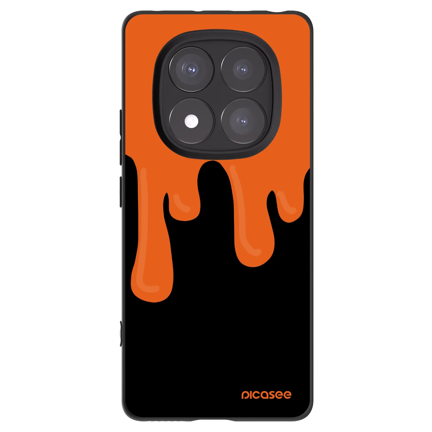 Picasee silikónový čierny obal pre Xiaomi Redmi Note 14 Pro+ 5G - Orange spooky