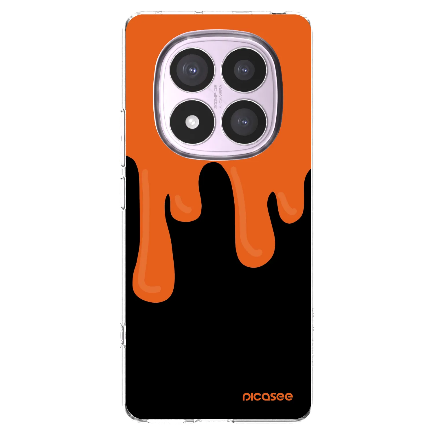Picasee silikónový prehľadný obal pre Xiaomi Redmi Note 14 Pro 5G - Orange spooky