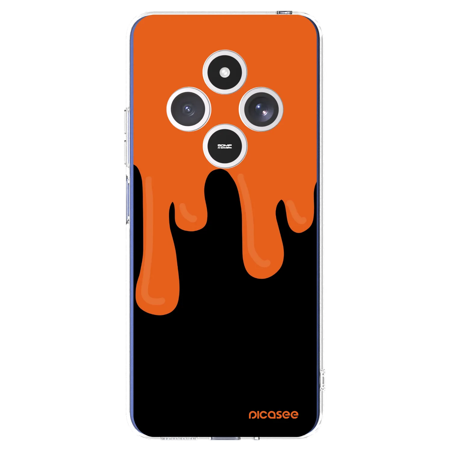 Picasee silikónový prehľadný obal pre Xiaomi Redmi 14C - Orange spooky