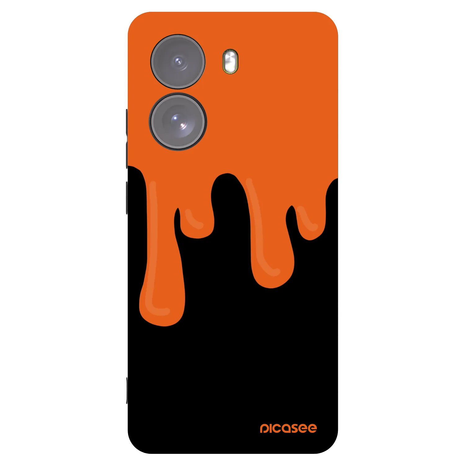 Picasee silikónový čierny obal pre Xiaomi Poco X7 - Orange spooky