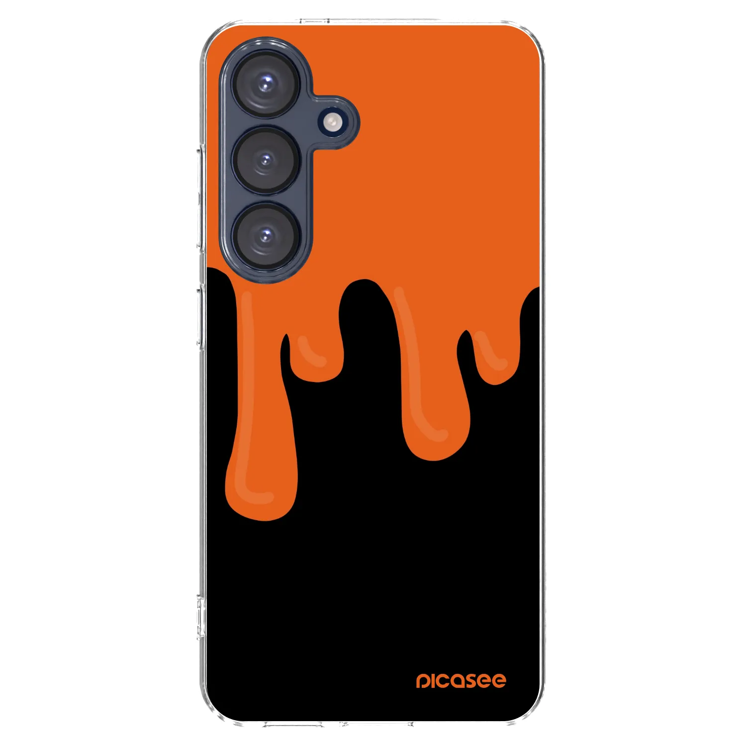 Picasee silikónový prehľadný obal pre Samsung Galaxy S25 5G - Orange spooky