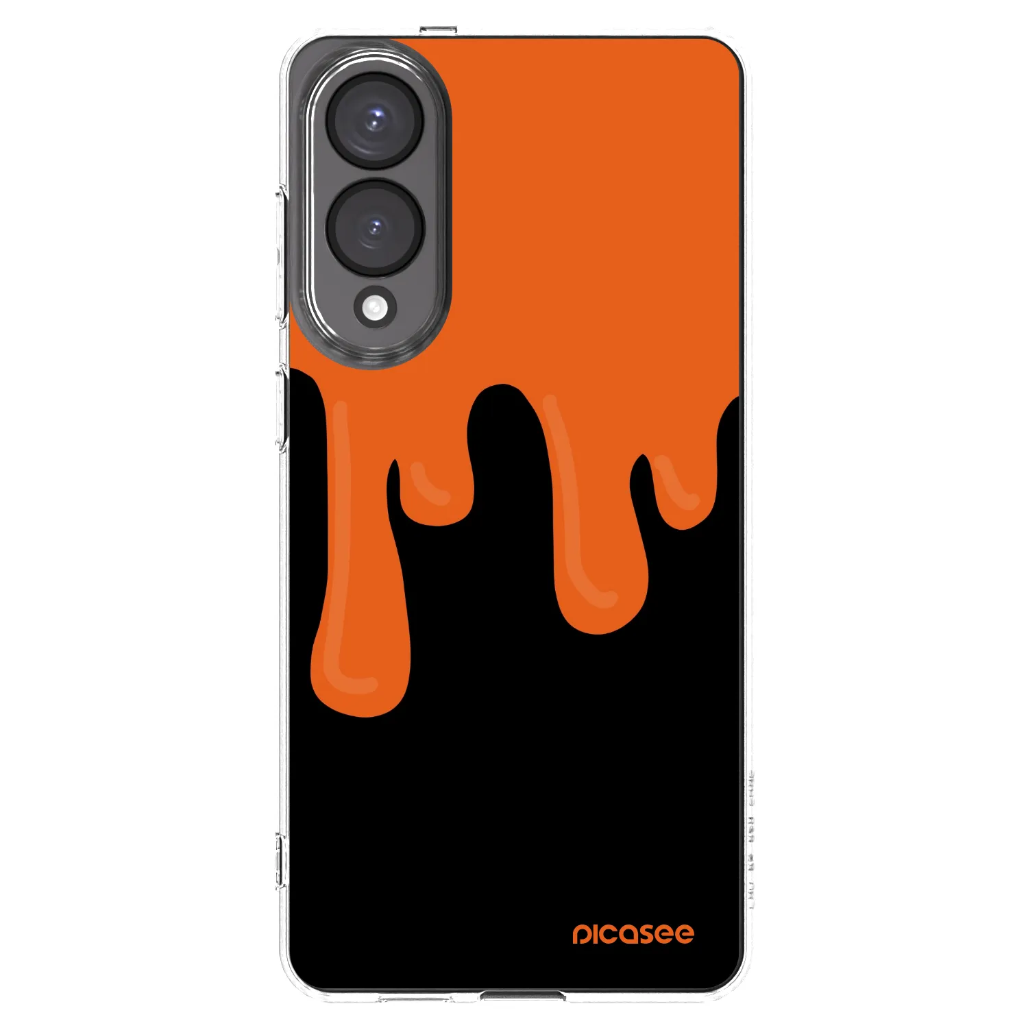 Picasee silikónový prehľadný obal pre Samsung Galaxy S25 Edge 5G - Orange spooky