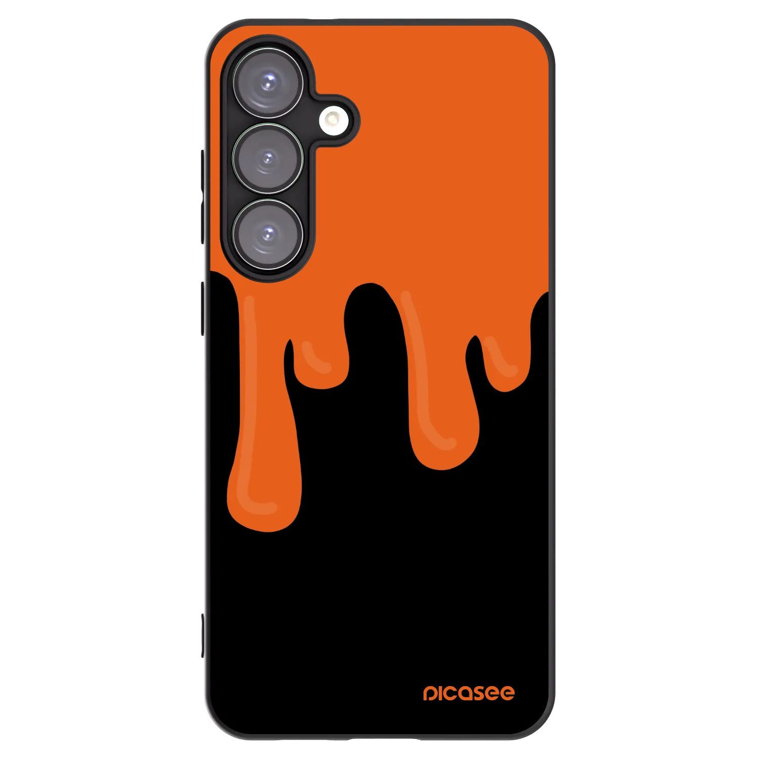 Picasee silikónový čierny obal pre Samsung Galaxy S25+ 5G - Orange spooky