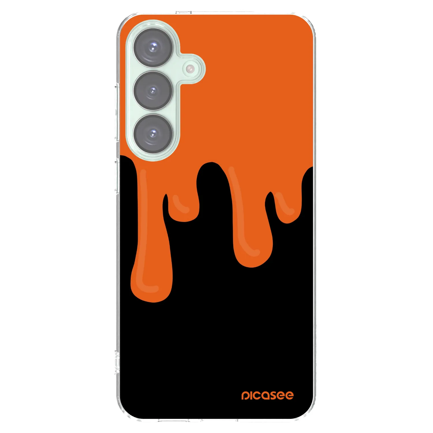 Picasee silikónový prehľadný obal pre Samsung Galaxy S25+ 5G - Orange spooky