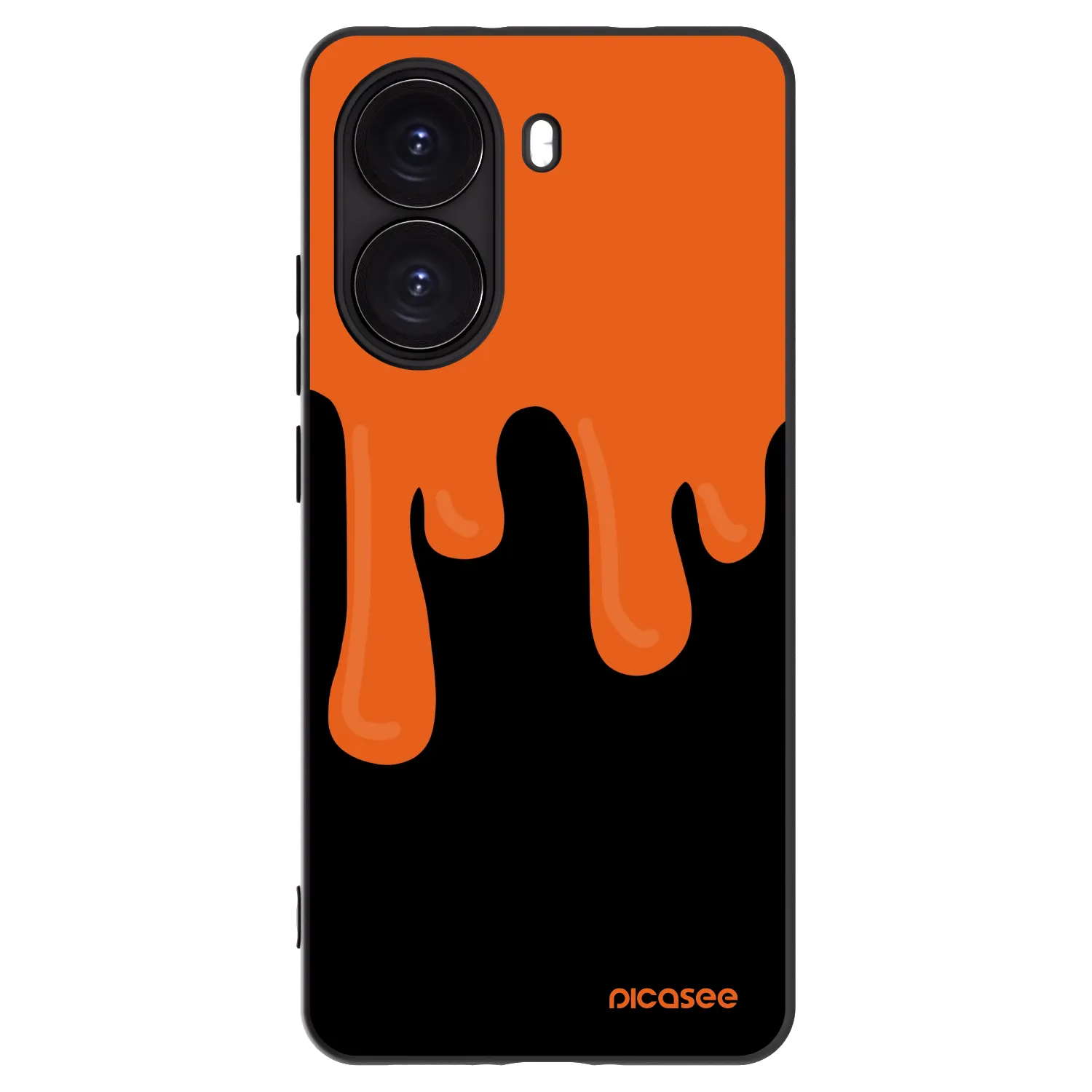 Picasee silikónový čierny obal pre Xiaomi Poco X7 Pro 5G - Orange spooky