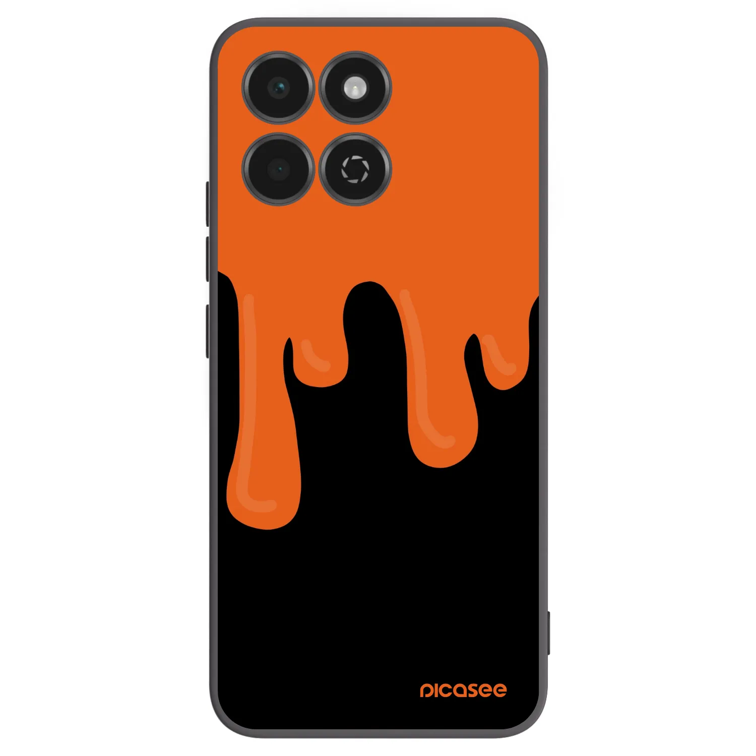 Picasee silikónový čierny obal pre Honor 200 Smart 5G - Orange spooky