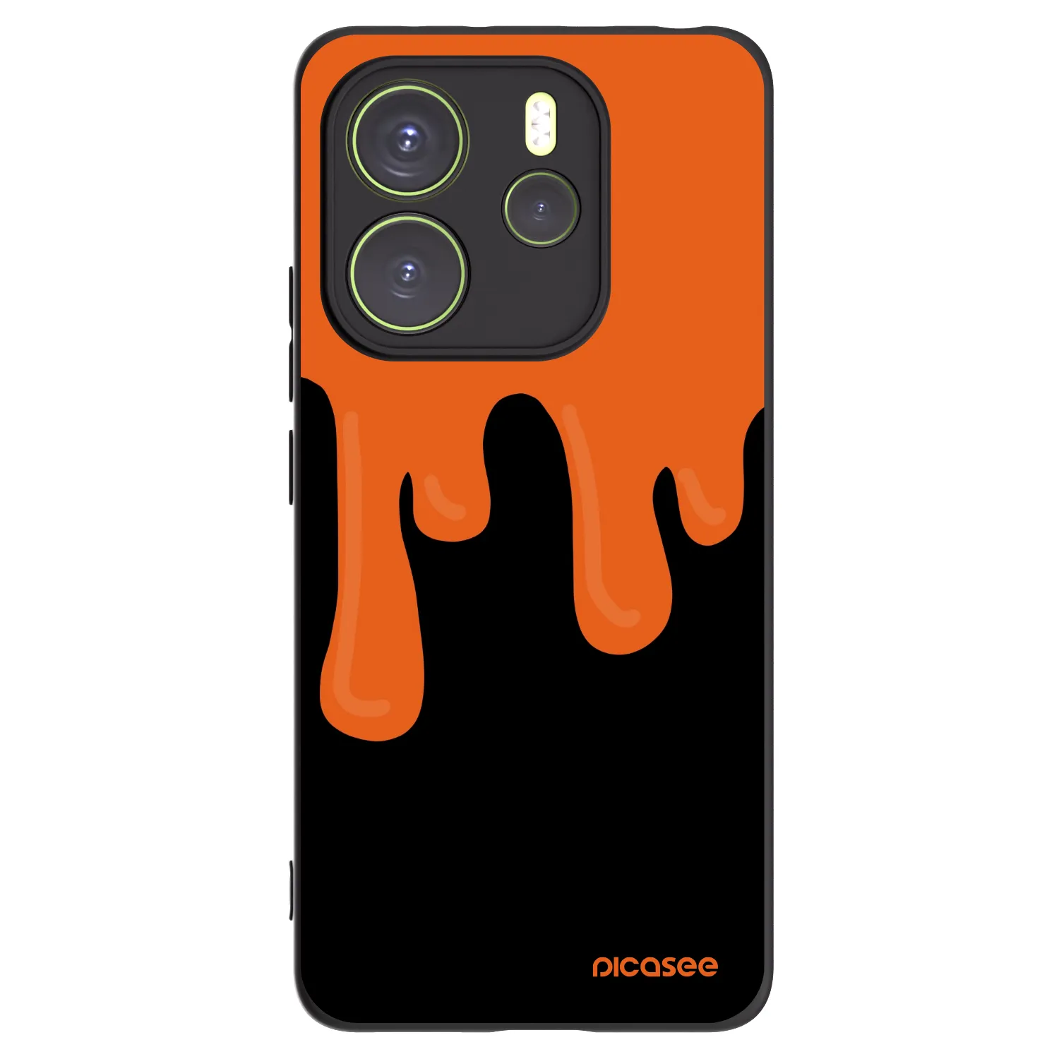 Picasee silikónový čierny obal pre Xiaomi Redmi Note 14 4G - Orange spooky
