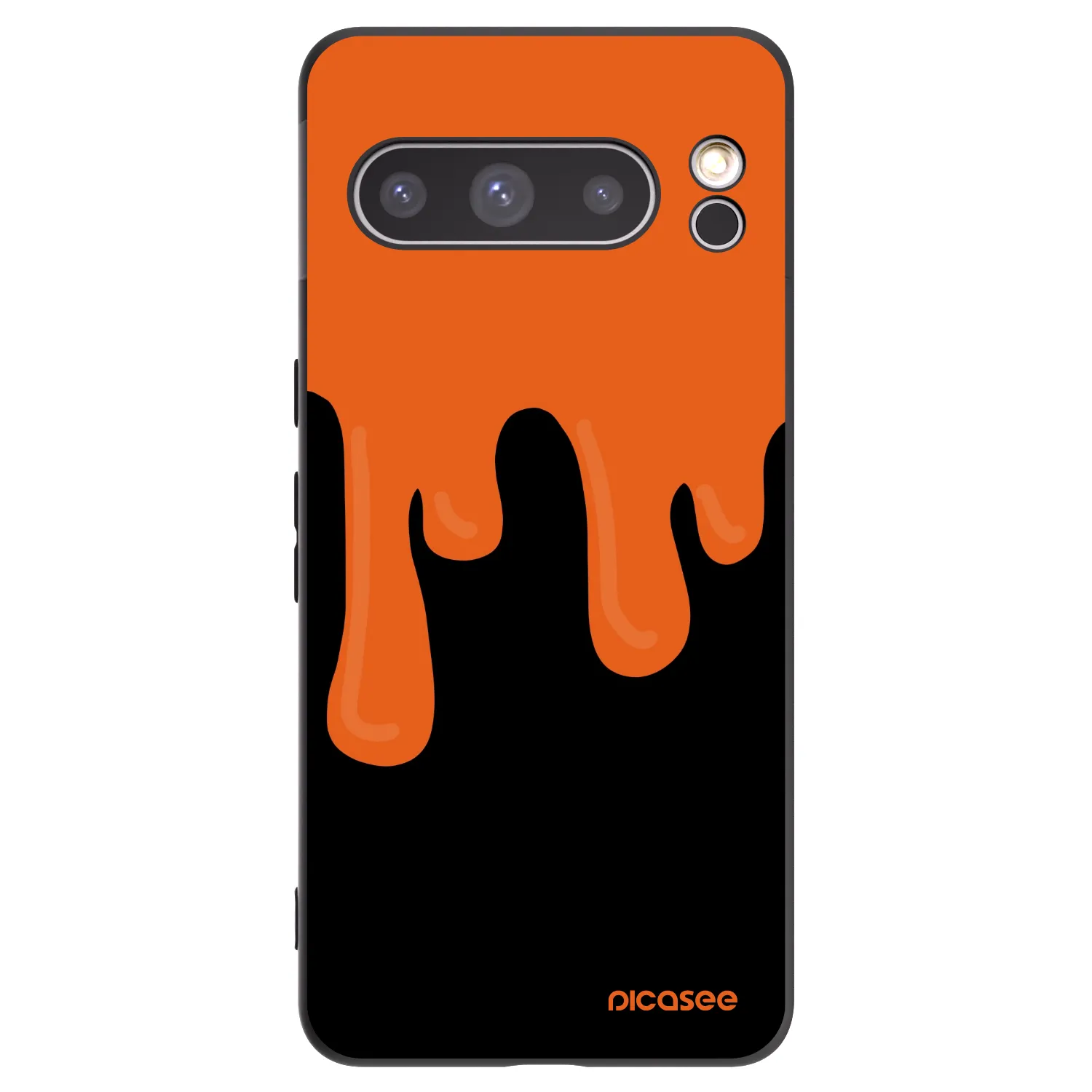 Picasee silikónový čierny obal pre Google Pixel 8 Pro - Orange spooky
