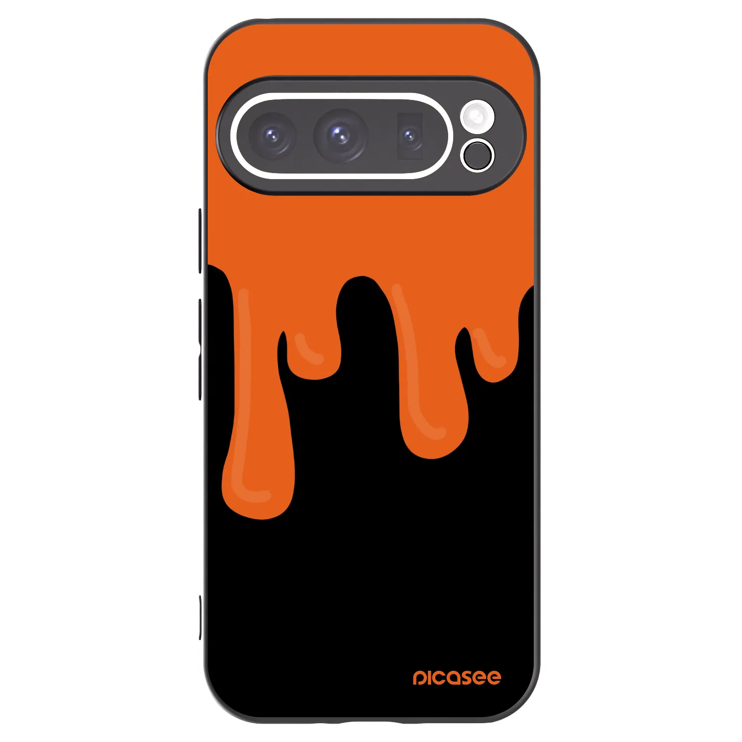 Picasee silikónový čierny obal pre Google Pixel 9 Pro - Orange spooky