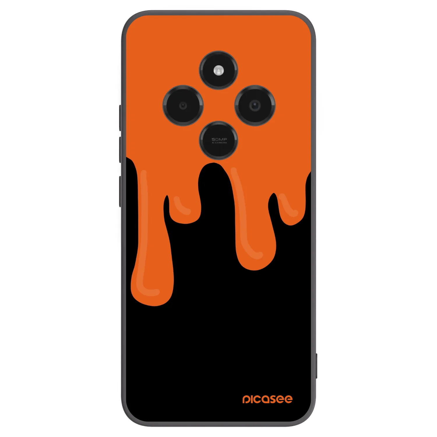 Picasee silikónový čierny obal pre Xiaomi Poco C75 - Orange spooky