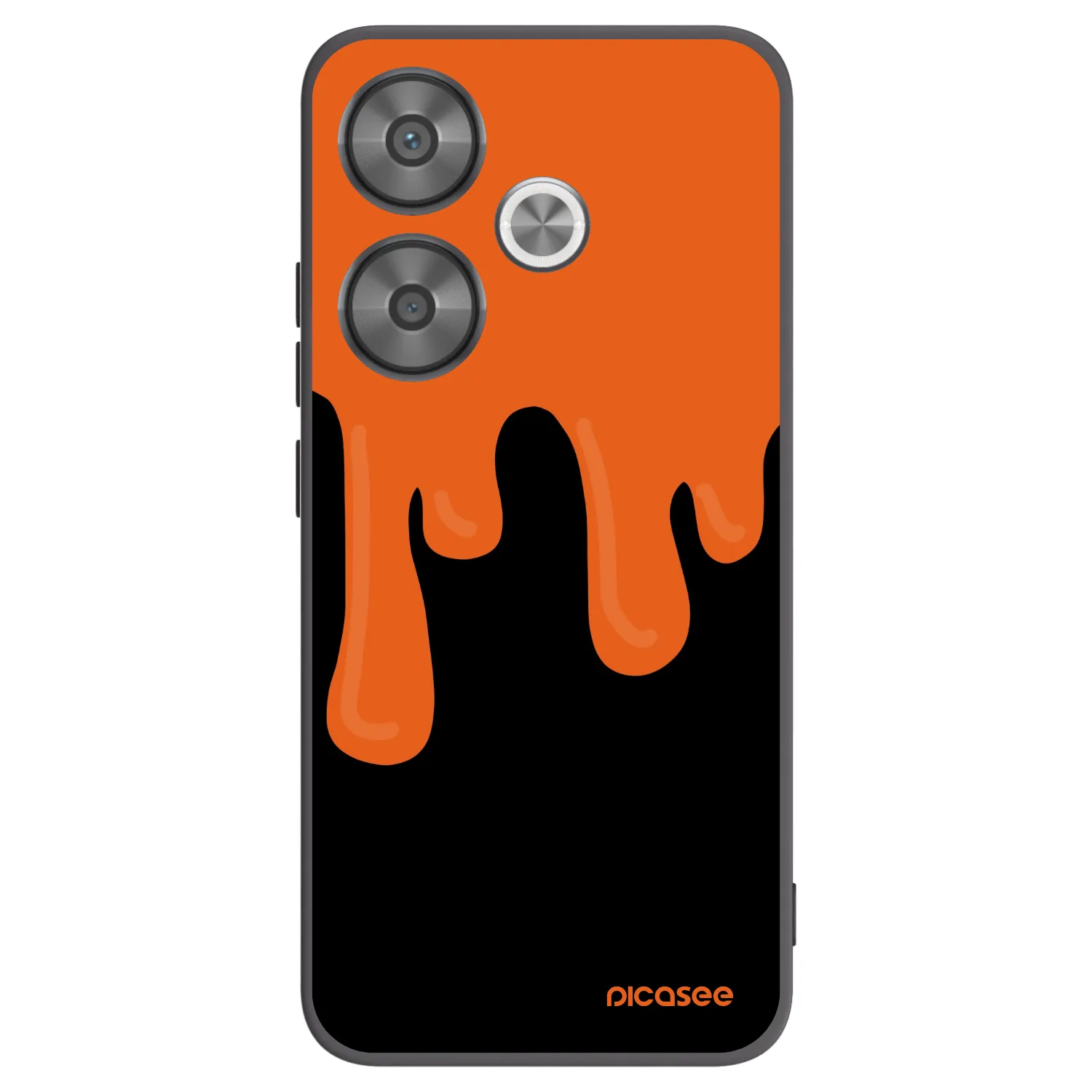 Picasee silikónový čierny obal pre Xiaomi Poco F6 - Orange spooky