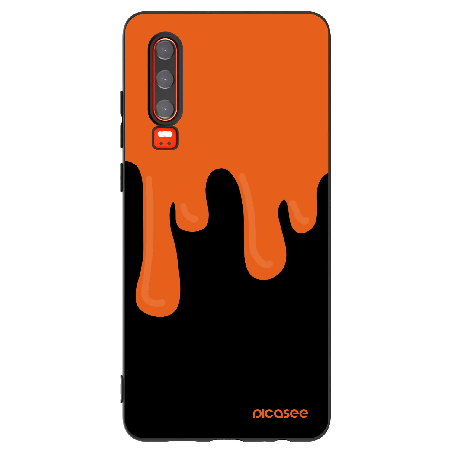 Picasee silikónový čierny obal pre Huawei P30 - Orange spooky