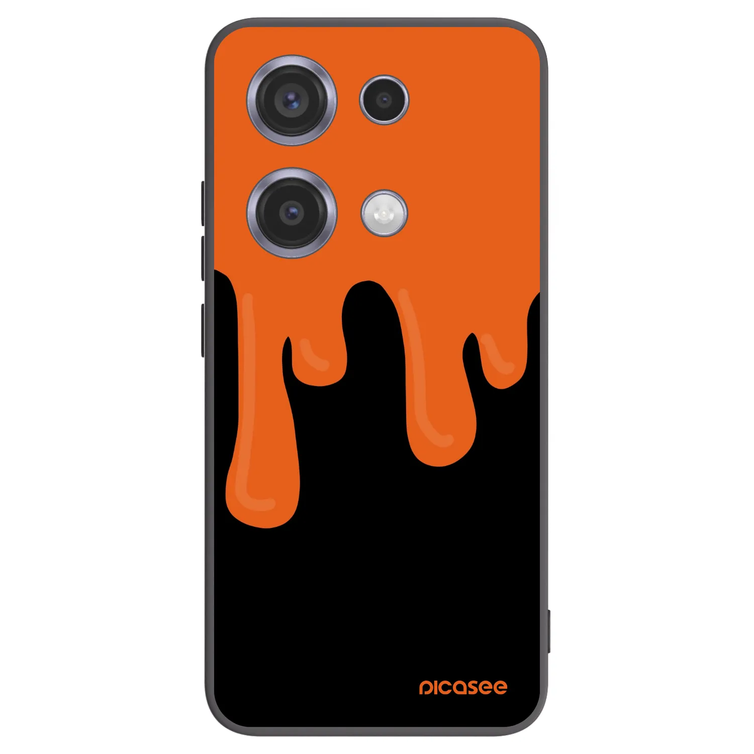 Picasee silikónový čierny obal pre Xiaomi Redmi Note 14S - Orange spooky