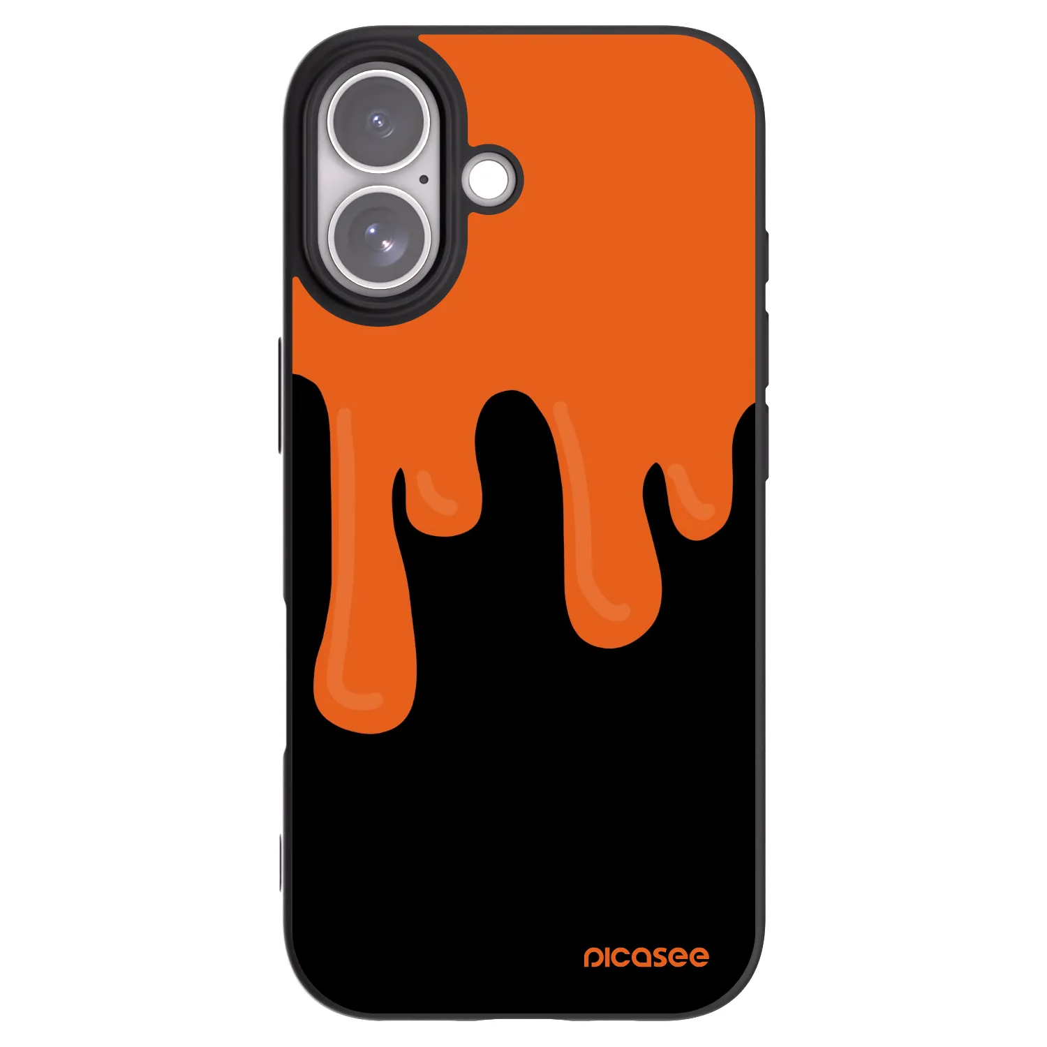 Picasee silikónový čierny obal pre Apple iPhone 17 - Orange spooky