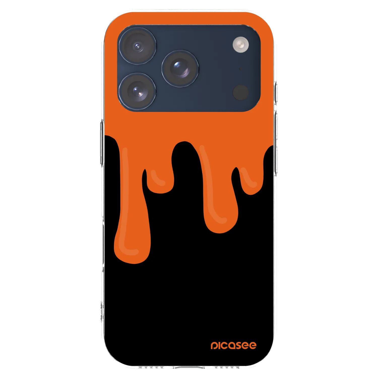 Picasee silikónový prehľadný obal pre Apple iPhone 17 Pro - Orange spooky