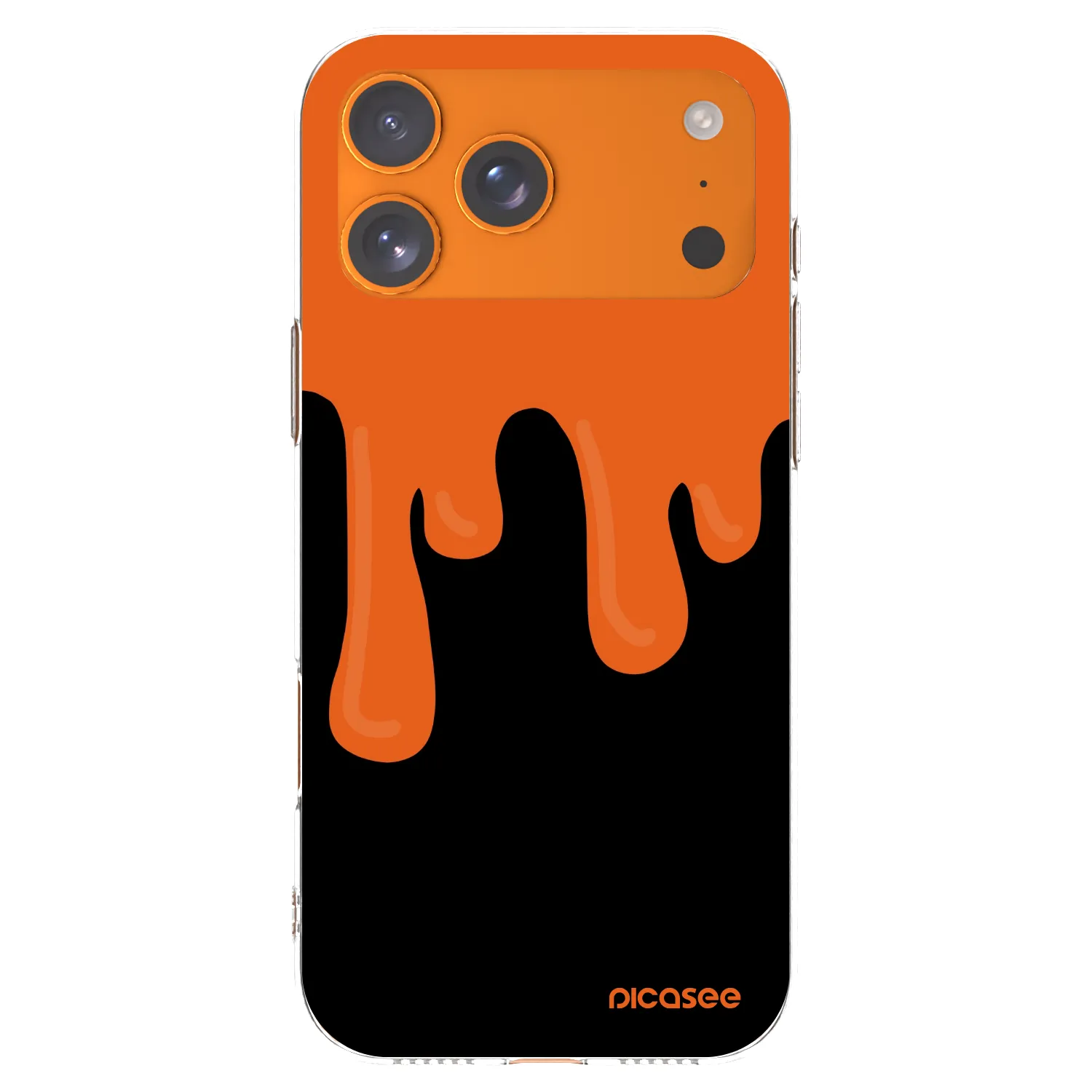 Picasee silikónový prehľadný obal pre Apple iPhone 17 Pro Max - Orange spooky