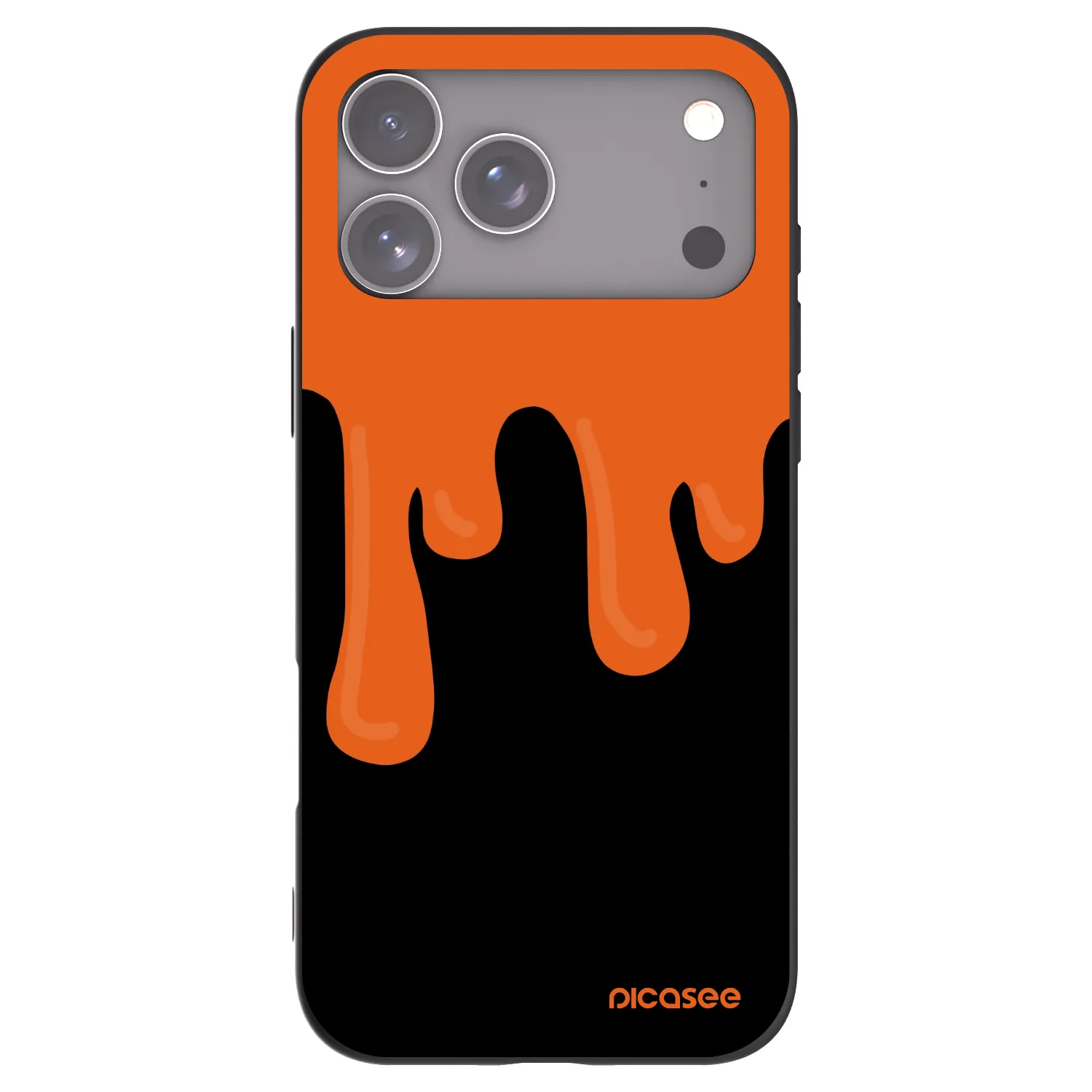 Picasee silikónový čierny obal pre Apple iPhone 17 Pro Max - Orange spooky