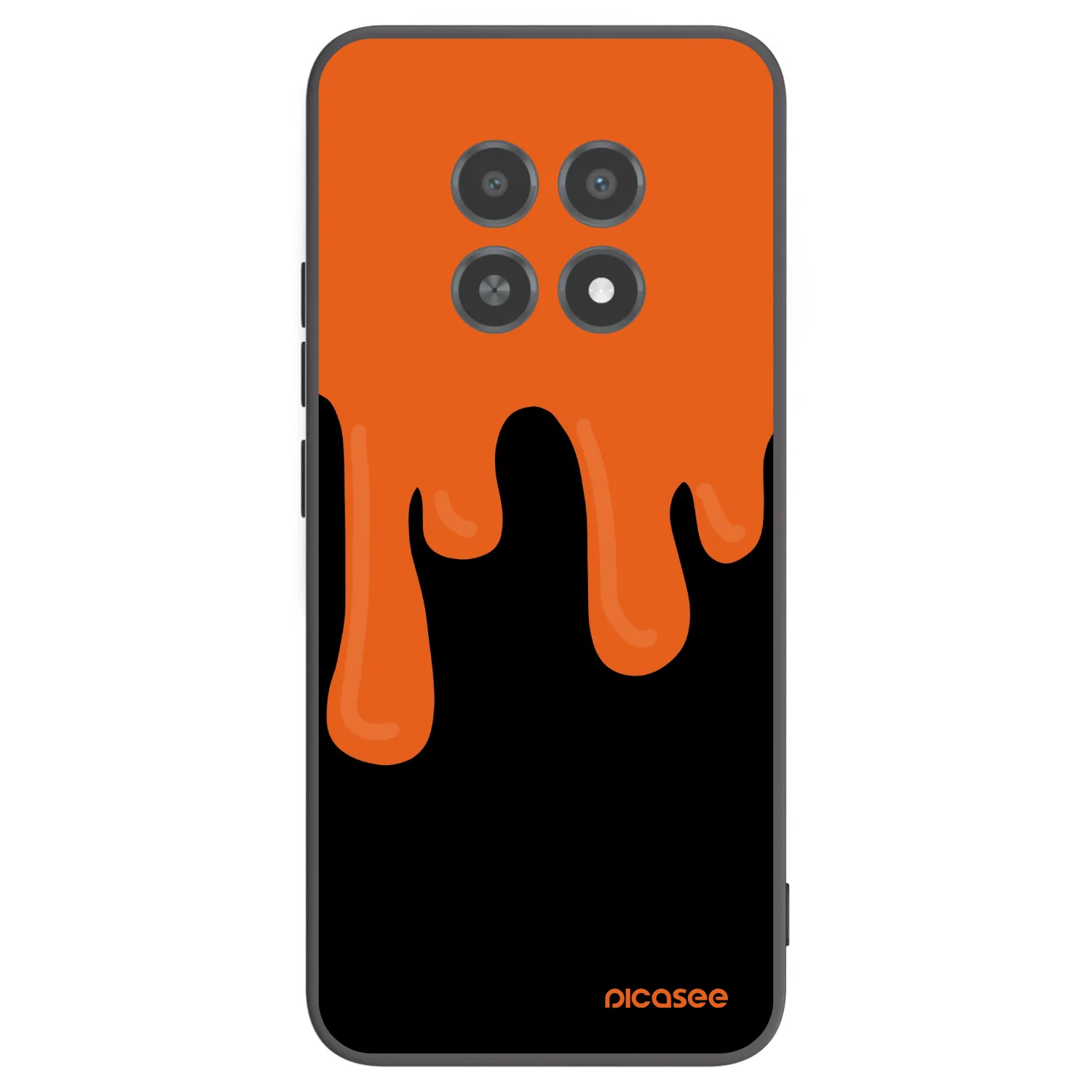 Picasee silikónový čierny obal pre Realme 12X - Orange spooky
