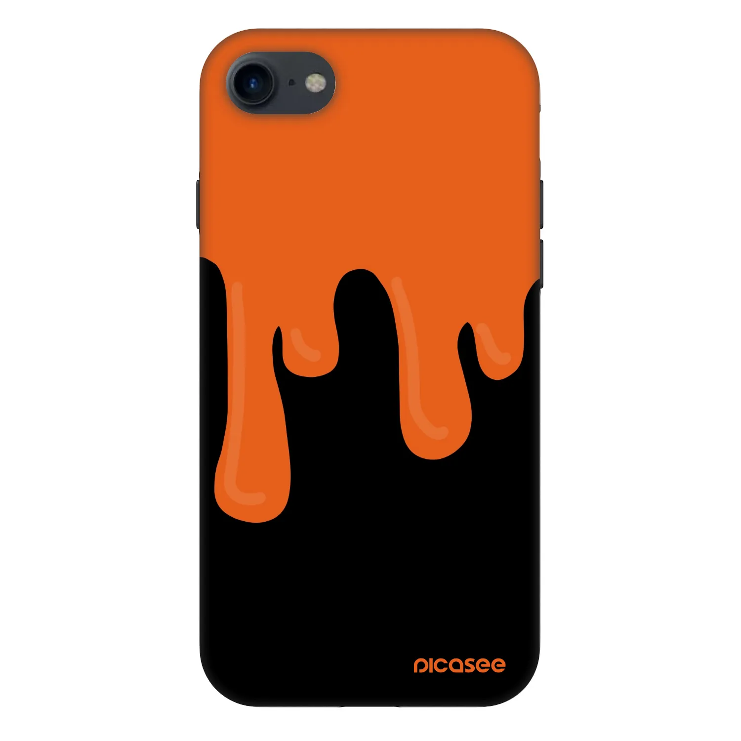 Picasee Fashion Case pre Apple iPhone SE 2022 - Orange spooky