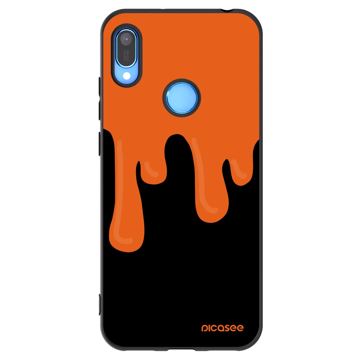 Picasee silikónový čierny obal pre Huawei Y6 2019 - Orange spooky