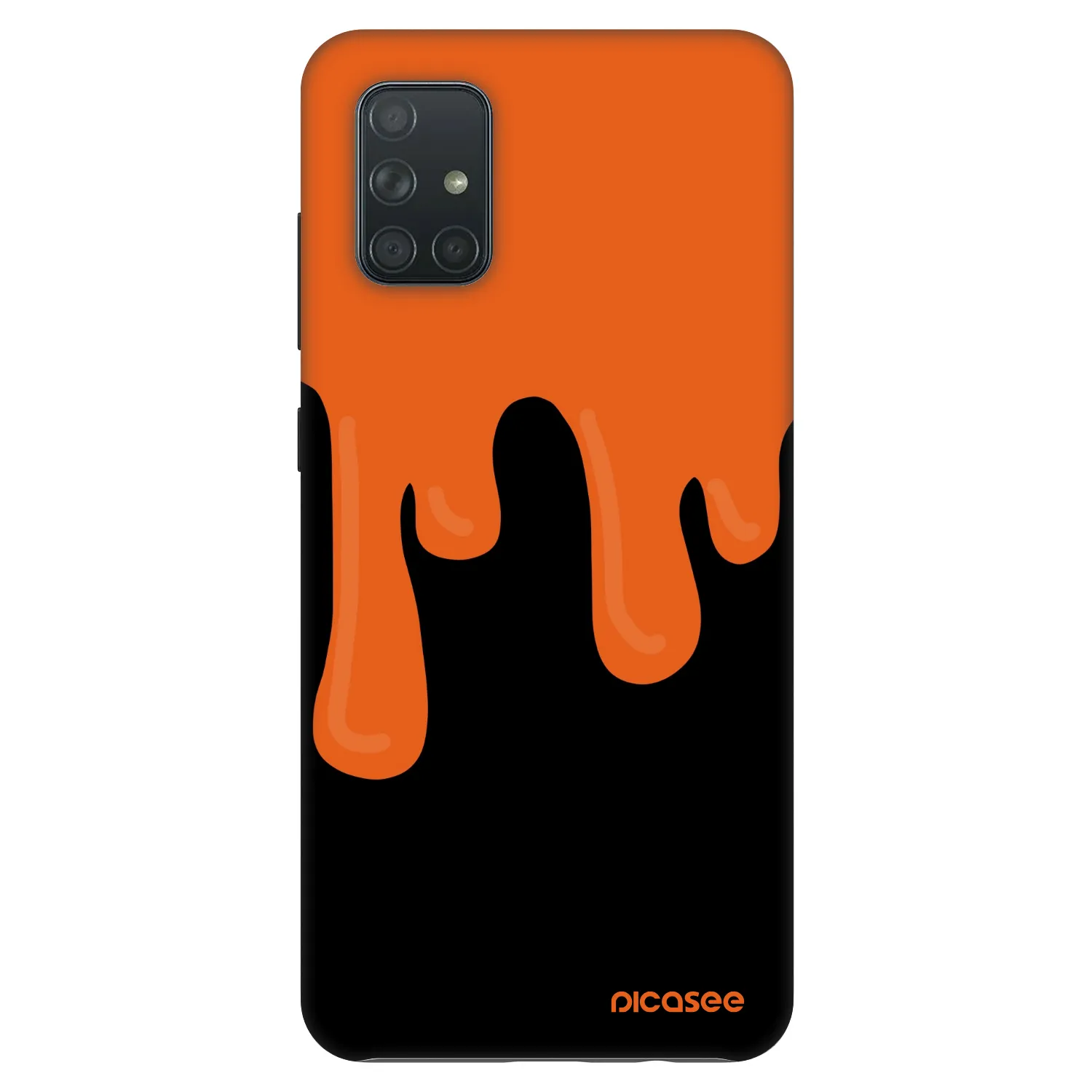 Picasee Fashion Case pre Samsung Galaxy A71 A715F - Orange spooky