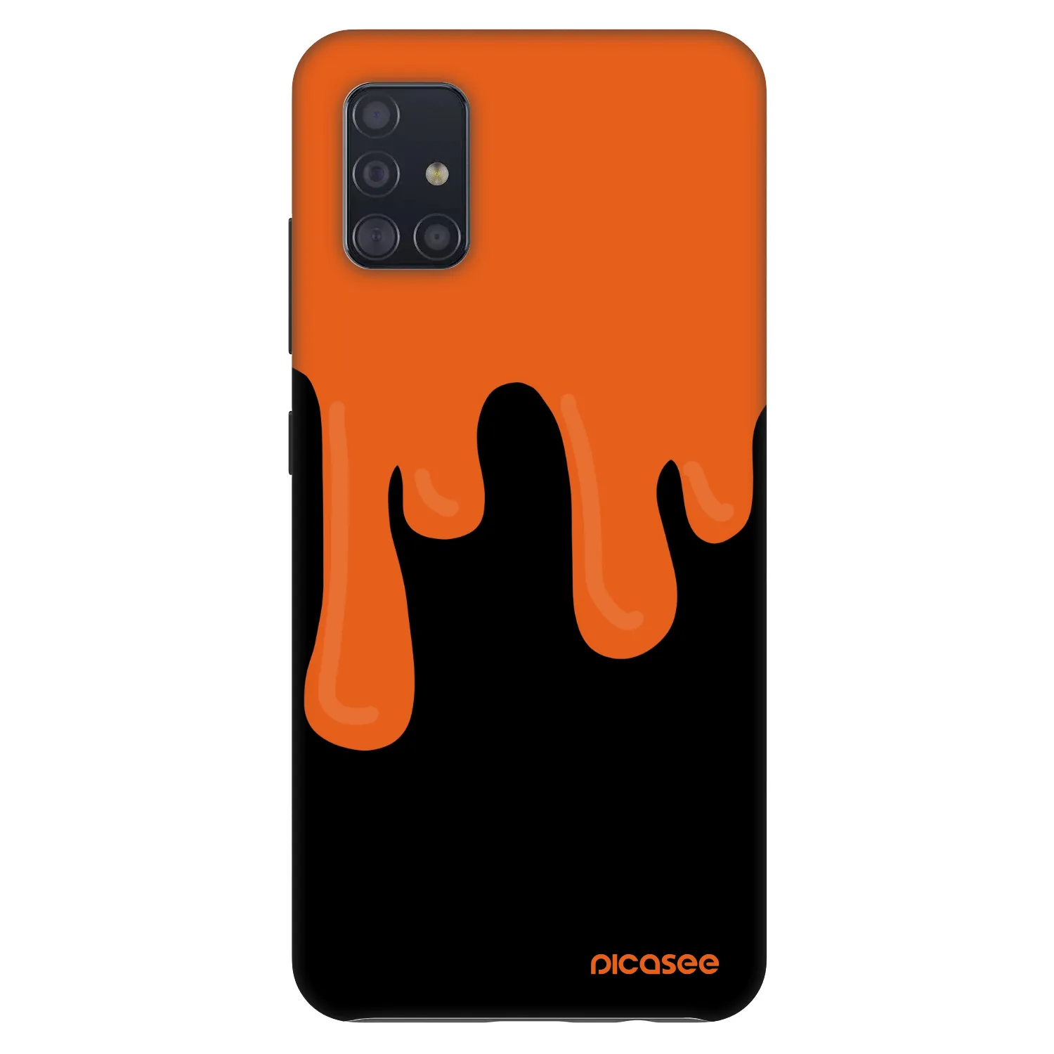 Picasee Fashion Case pre Samsung Galaxy A51 A515F - Orange spooky