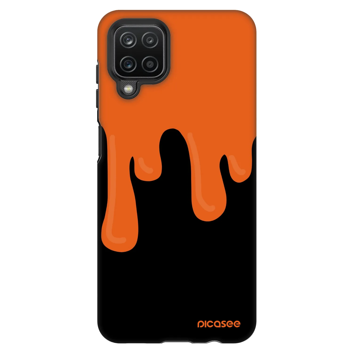 Picasee Fashion Case pre Samsung Galaxy A12 A125F - Orange spooky