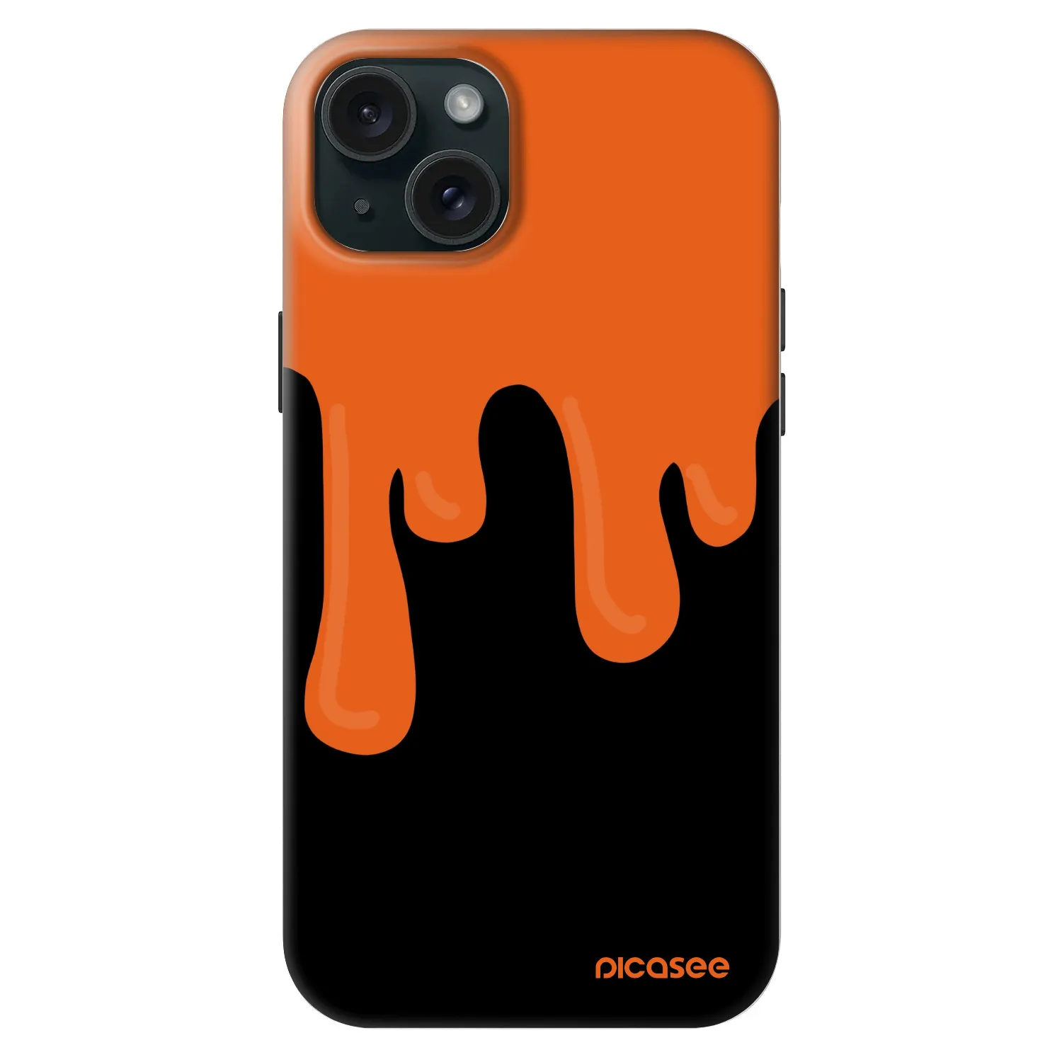 Picasee Fashion Case MagSafe pre Apple iPhone 15 Plus - Orange spooky