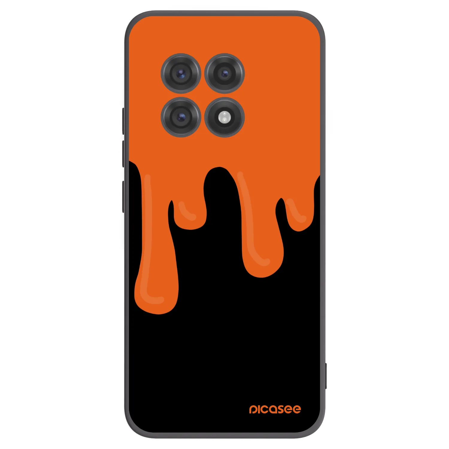 Picasee silikónový čierny obal pre OnePlus 13R 5G - Orange spooky