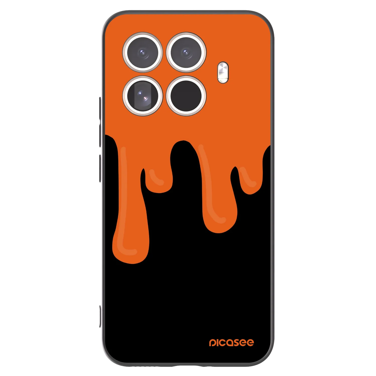 Picasee silikónový čierny obal pre Xiaomi 15T Pro - Orange spooky