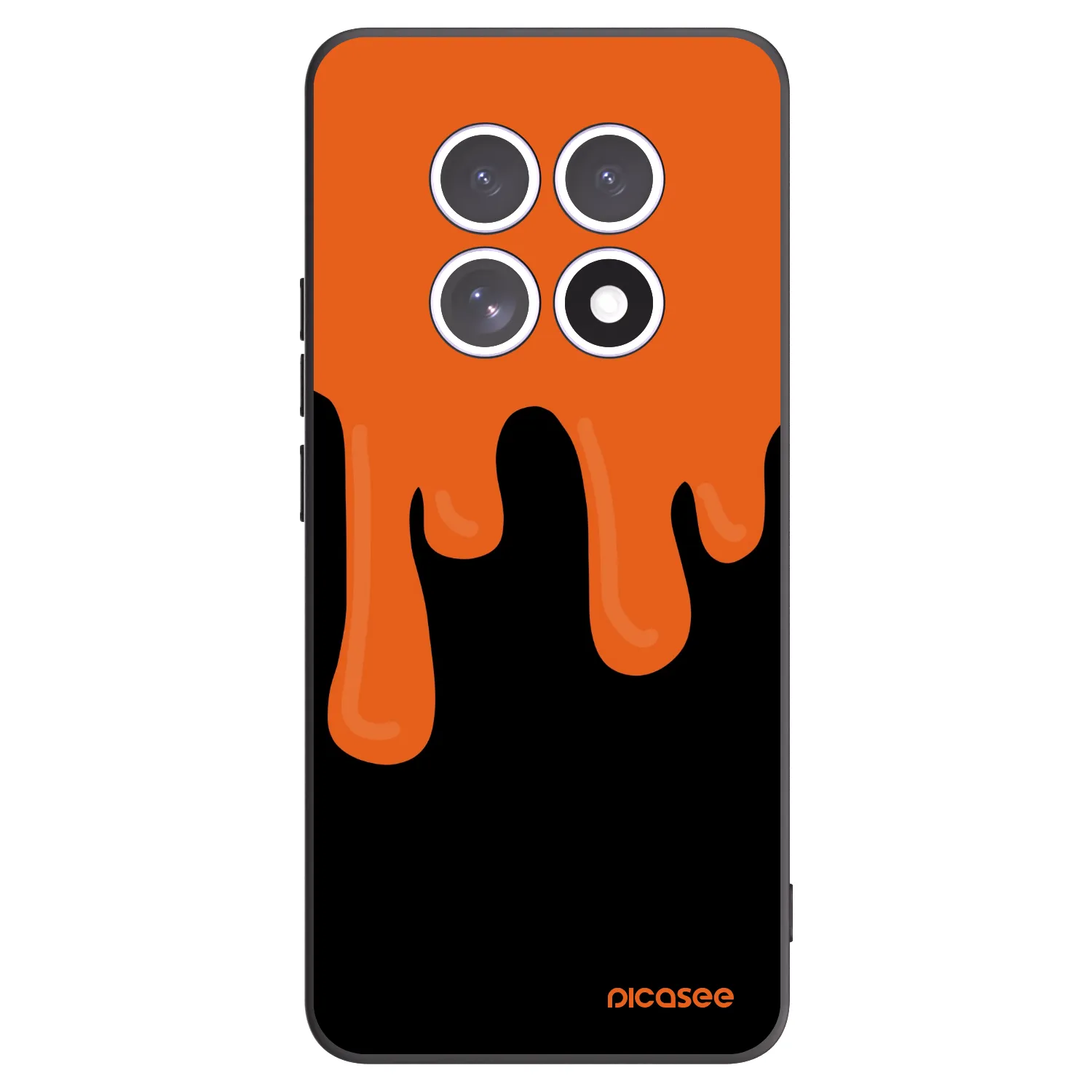 Picasee silikónový čierny obal pre Xiaomi Redmi Note 15 4G - Orange spooky