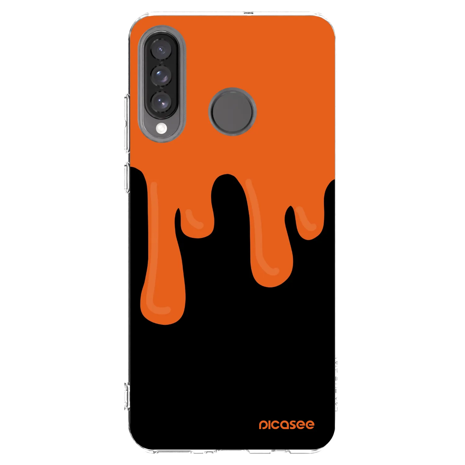 Picasee silikónový prehľadný obal pre Huawei P30 Lite - Orange spooky