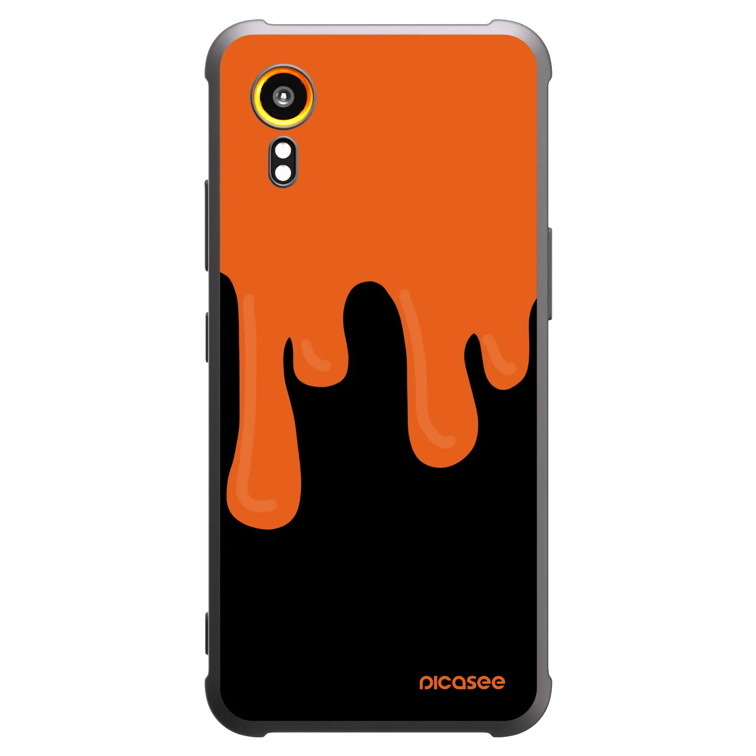 Picasee silikónový čierny obal pre Samsung Galaxy XCover 7 - Orange spooky